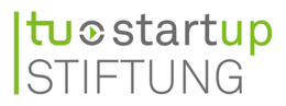 Grün-graues Logo der Stiftung tu>startup